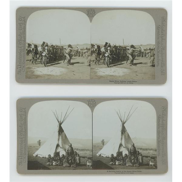 Native American Indian Snake River Stereoviews