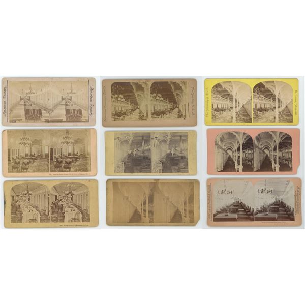 Mississippi River Steamboat Interior Stereoviews