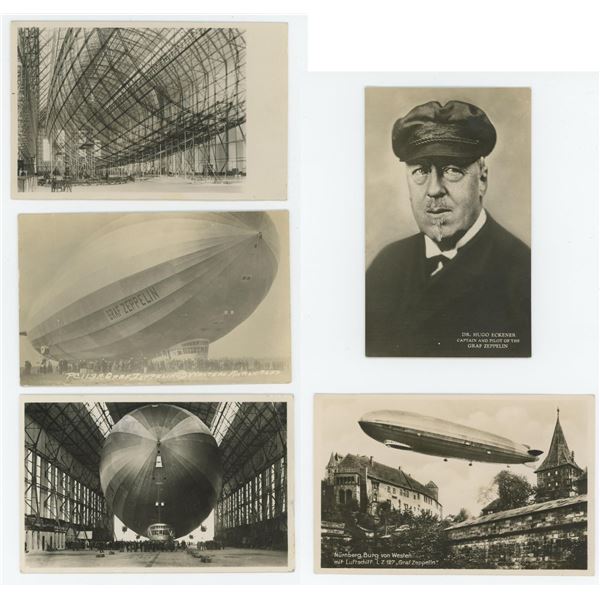 German LZ 127 Graf Zeppelin RPPC Postcards