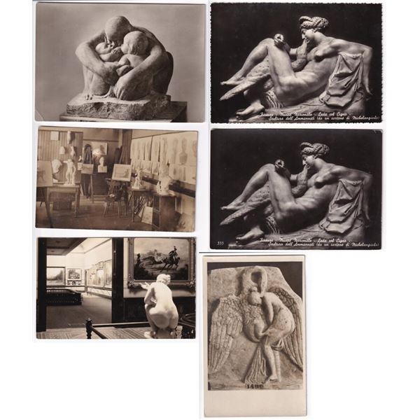 Collection of Mythology Sculptures RPPC Postcards