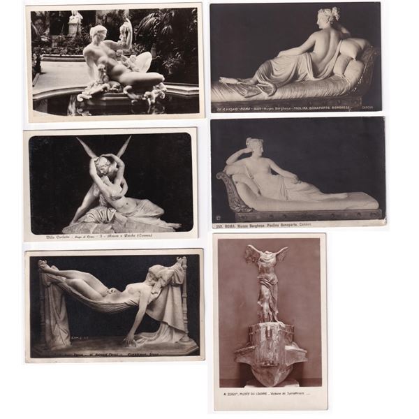 European Classical Sculpture RPPC Postcards