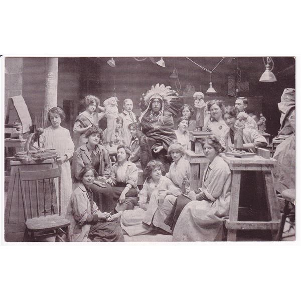 Art Institute Chicago Indian Model Postcard