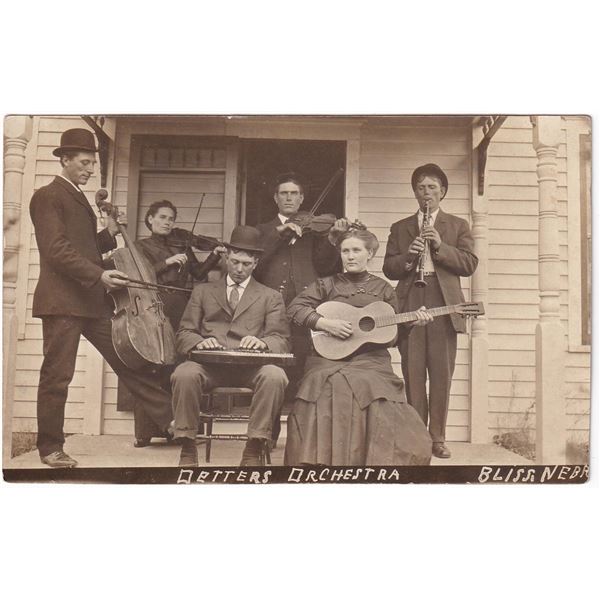 Detters Orchestra Musical Group RPPC Postcard