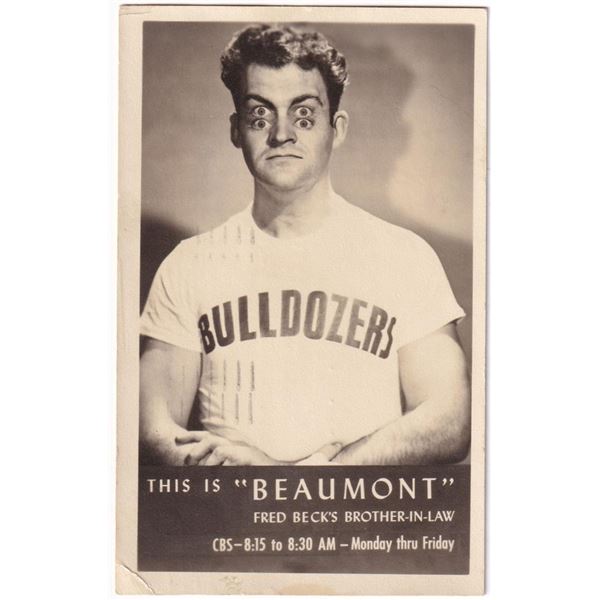 Beaumont Fred Beck Bulldozers RPPC Postcard