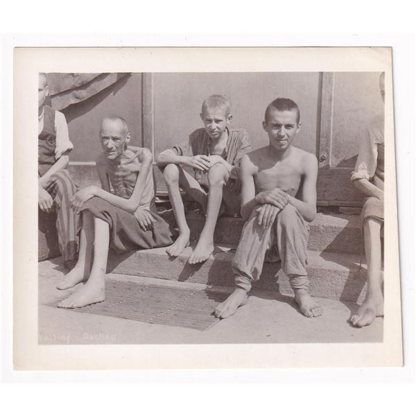 WW2 Dachau Concentration Camp Survivors Photo