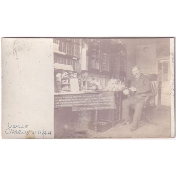 CW Hadley the Utah Land Man RPPC Postcard