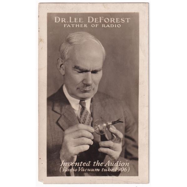 Dr Lee DeForest Father of Radio RPPC Postcard