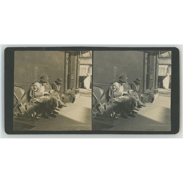 San Francisco Chinatown Opium Den Stereoview