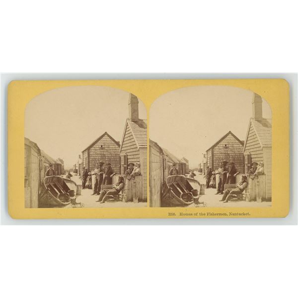 Homes of the Fishermen Nantucket Stereoview