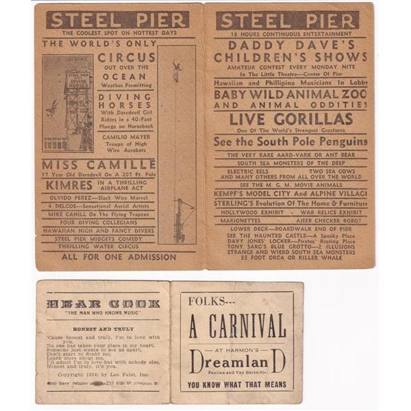 Steel Pier Atlantic City Fair Program