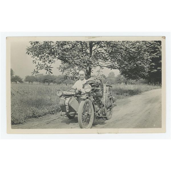 Indian Motorcycle with Mannequin in Sidecar Photo