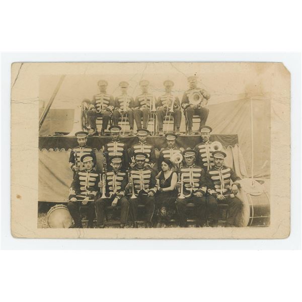 Black Circus Brass Band RPPC Postcard