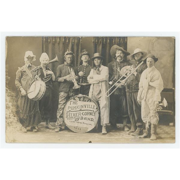 The Pumpkinville Silver Cornet Band RPPC Postcard