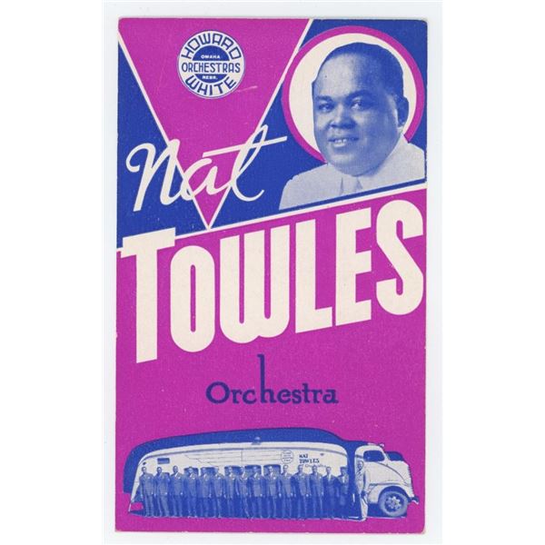 Nat Towles Big Band Orchestra Postcard