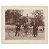 Image 1 : Men on Wood Rim Bicycles Cabinet Photo