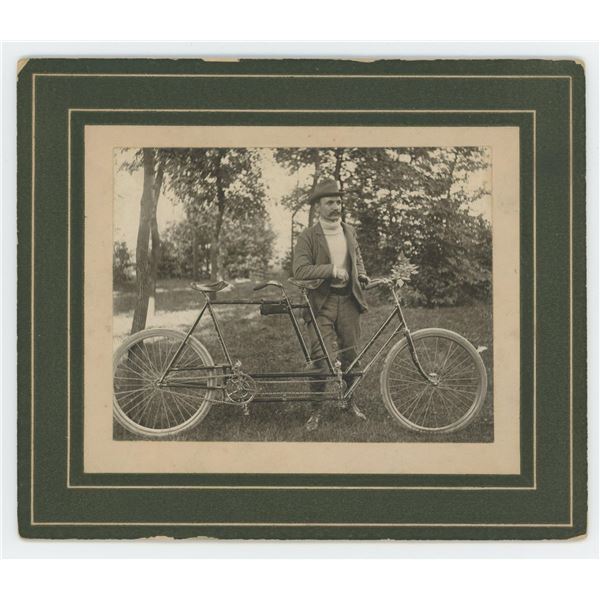 Early Tandem Bicycle Cabinet Photo