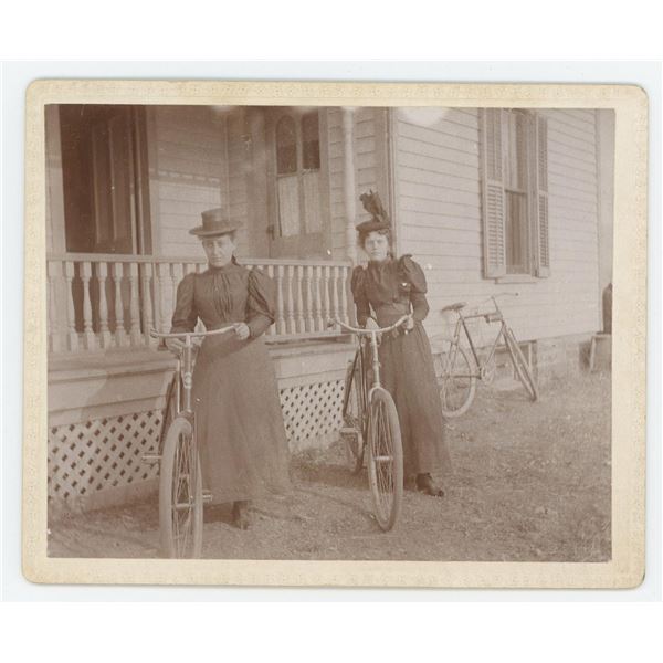 Victorian Women with Wood Rim Bicycles Photo