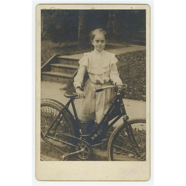 Pennsylvania Girl on Bicycle Cabinet Photo