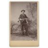 Image 1 : Young Man with Safety Bicycle Cabinet Photo