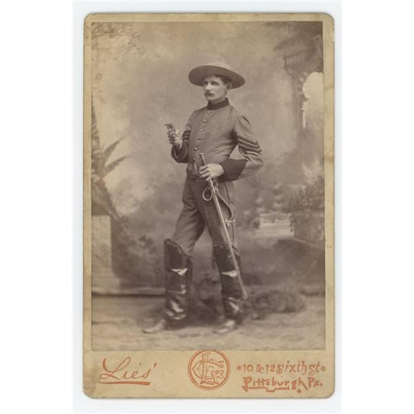 Civil War Staff Officer Cavalry Cabinet Photo