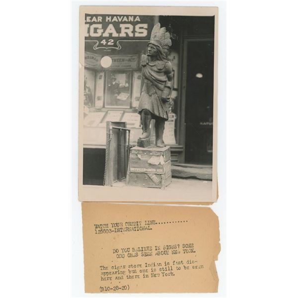 New York City Cigar Store Indian Photo