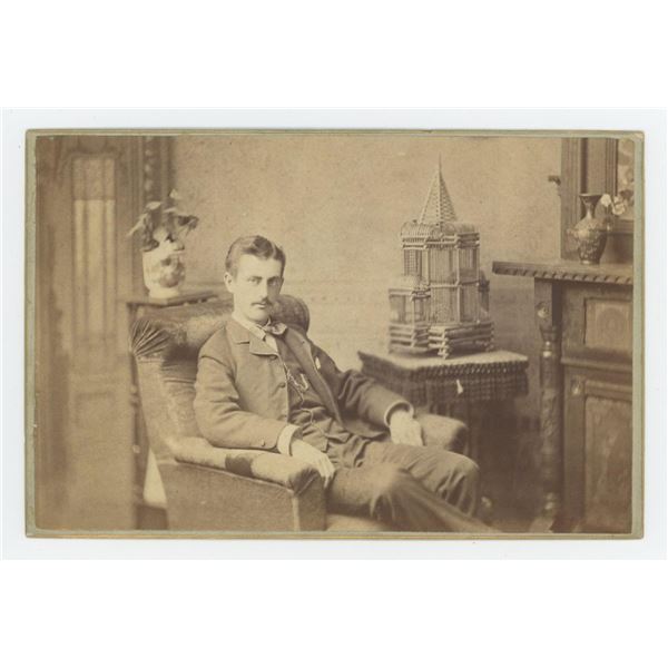 Tramp Art Table Birdcage Cabinet Photo