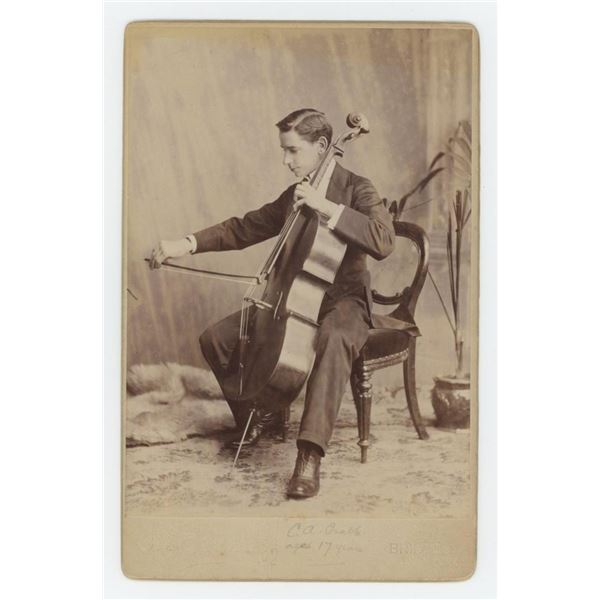 Named Cello Player Occupational Cabinet Photo