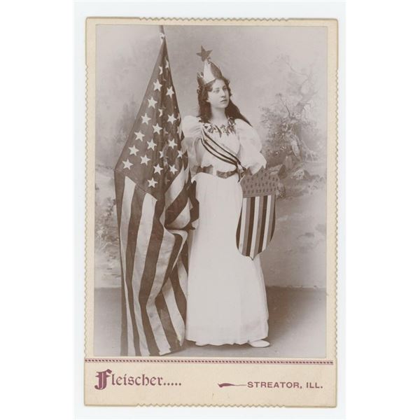 Illinois Patriotic Lady Liberty Cabinet Photo