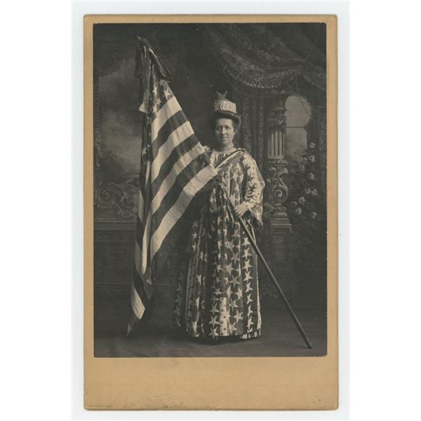 Patriotic Lady Liberty Cabinet Photo