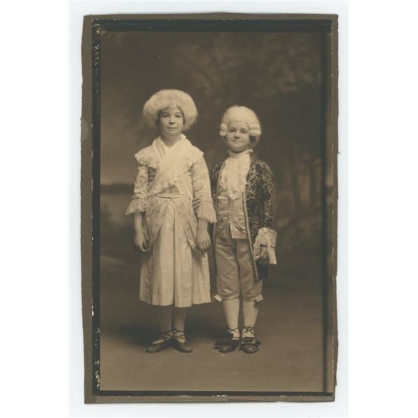 Patriotic Children George Washington Cabinet Photo