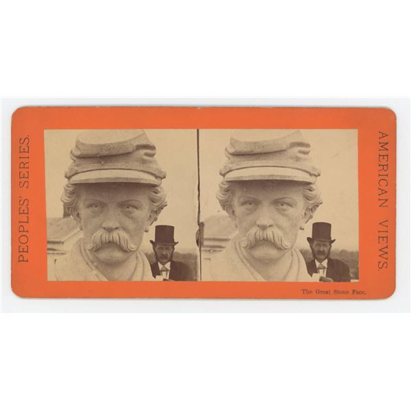 The Great Stone Face Cemetary Stereoview