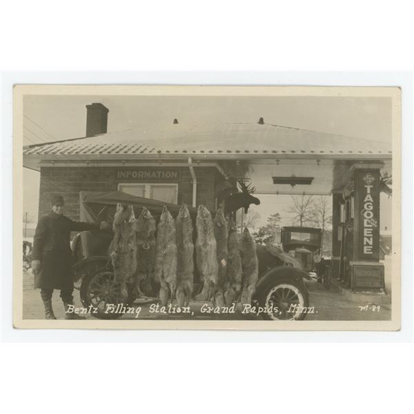 Coyote Trapper Grand Rapids Michigan RPPC Postcard