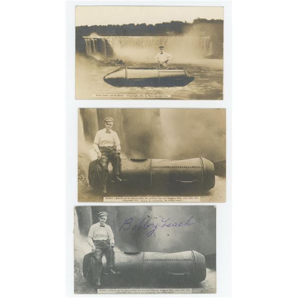 Bobby Leach Barrel Niagara Falls Postcards