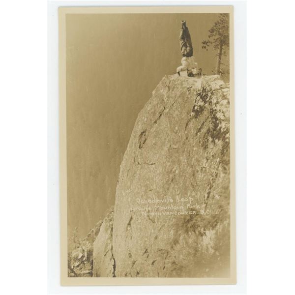 Daredevils Leap Vancouver RPPC Postcard