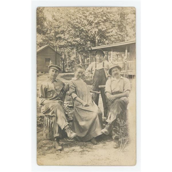 Mentally Handicapped Hauser Family RPPC Postcard