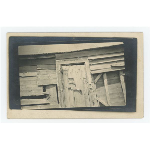 Western Gunfighter Pistols on Door RPPC Postcard