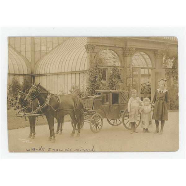 Dodd Boykin World's Smallest Mother RPPC Postcard