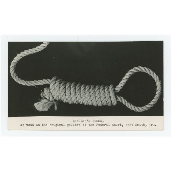 Fort Smith Arkansas Hangman Noose RPPC Postcard