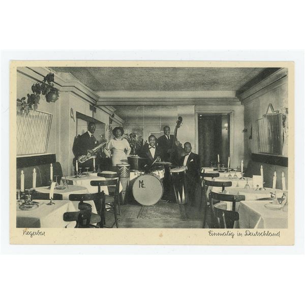 Negerbar German Black Jazz Club Postcard