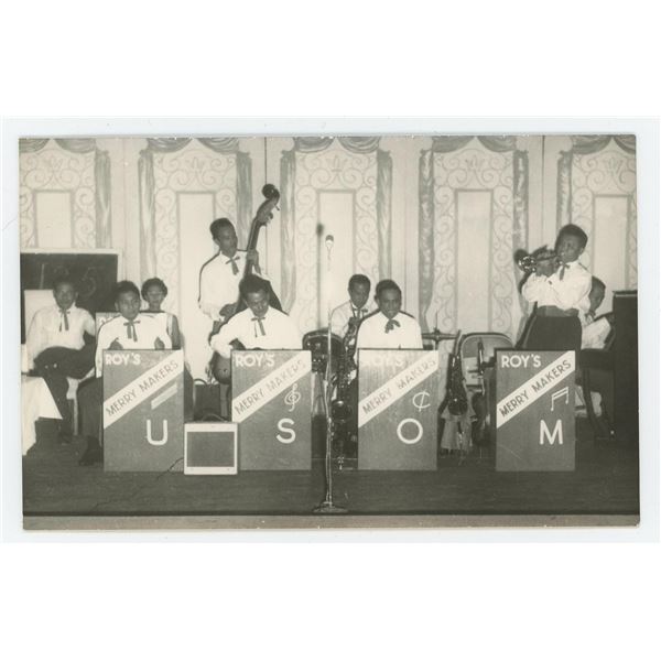 Roys Merry Makers Black Jazz Band RPPC Postcard