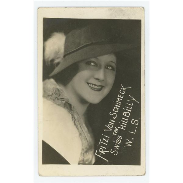 Fritzi Von Schimeck Swiss Hillbilly RPPC Postcard