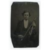 Image 1 : Violinist Occupational Tintype Photo