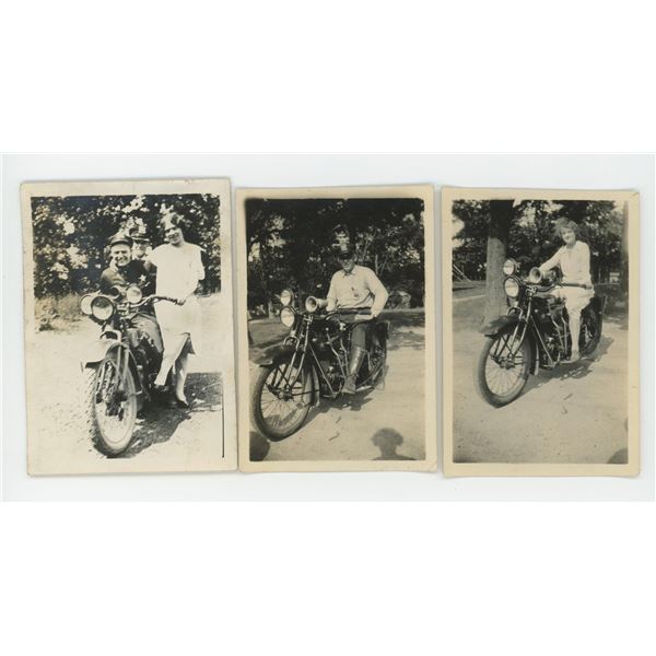 Police and Women on Indian Motorcycle Photos