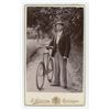 Image 1 : Boy with Wood Rim Bicycle CDV Photo
