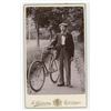 Image 1 : Man with Wood Rim Racing Bicycle CDV Photo