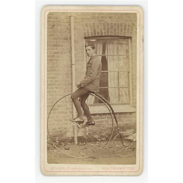 High Wheel Penny Farthing Bicycle CDV Photo