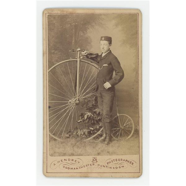 High Wheel Penny Farthing Bicycle CDV Photo