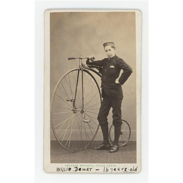 High Wheel Penny Farthing Bicycle CDV Photo