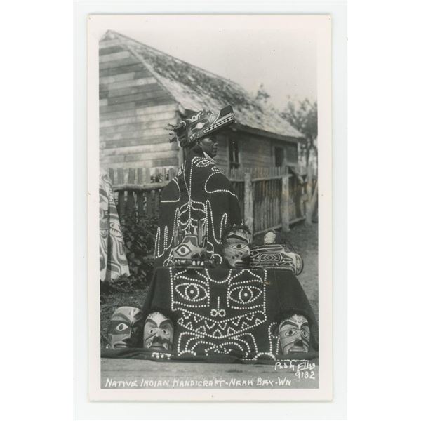 Native Indian Handicraft RPPC Postcard