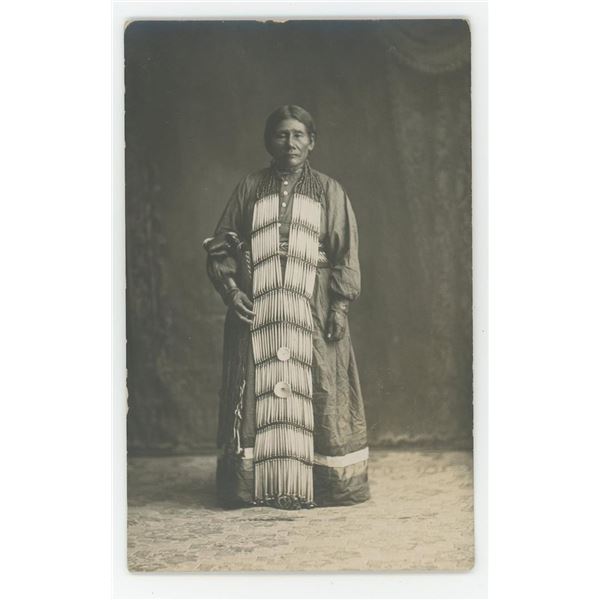 Lakota Sioux Native American Indian RPPC Postcard
